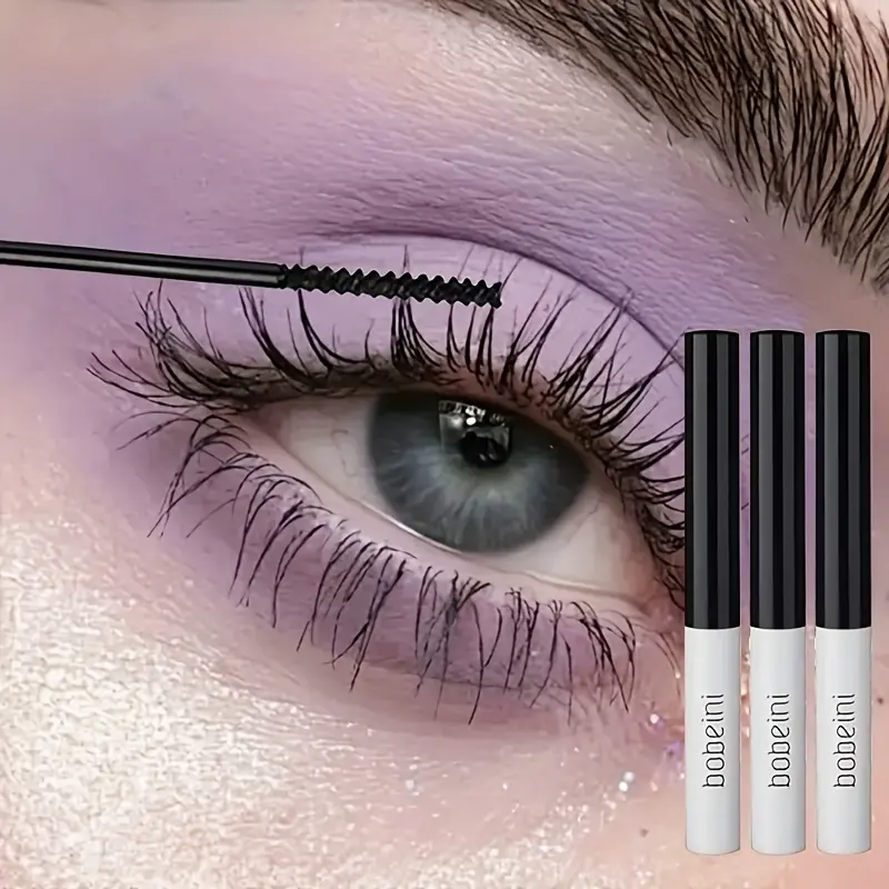 3 Pack Mascara Black Set Makeup Sunflower Effects With Fine Brush Head Waterproof Long Lasting Thin Curl And Thick Stretched Eyelashes Cosmetic