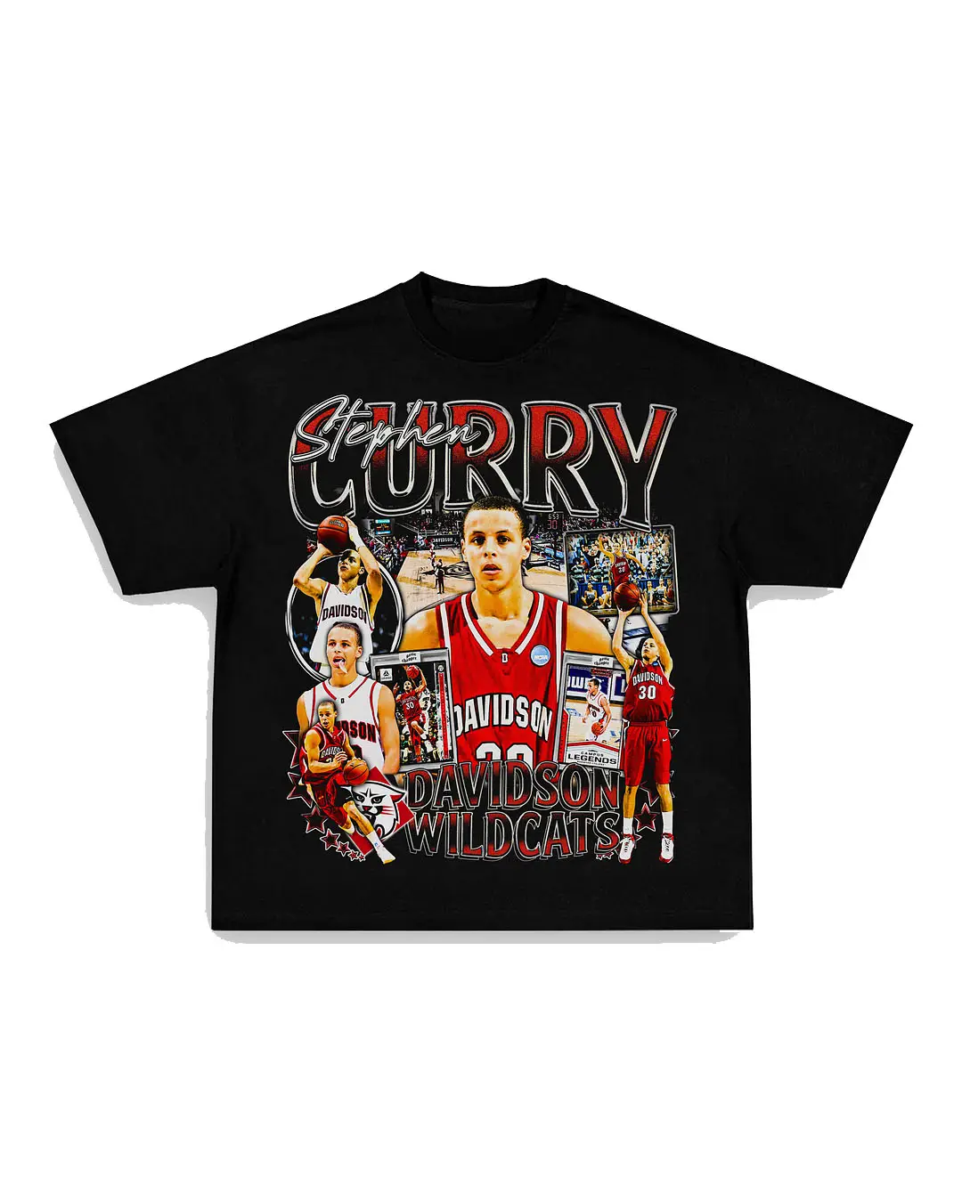STEPHEN CURRY - DAVIDSON TEE Print Short Sleeve T-Shirt Menswear Stylish Basketball Top Man Tshirt Streetwear Shortsleeve Tropical halloween t-shirt