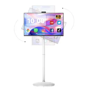 MWE Smart Digital Signage Kiosk, Rotatable 1080P TV LCD Display, Android OS, Touch Screen, Type-C, USB, HDMI Port