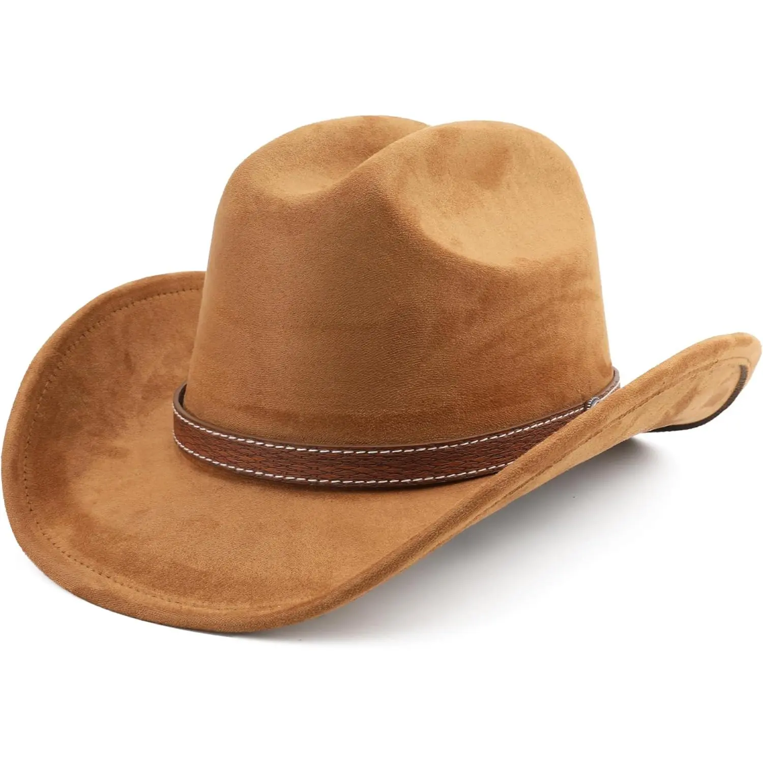 Western Cowboy Hat for Women Men Small Short Wide Brim Beach Cowgirls Cattleman Cowboys Hats