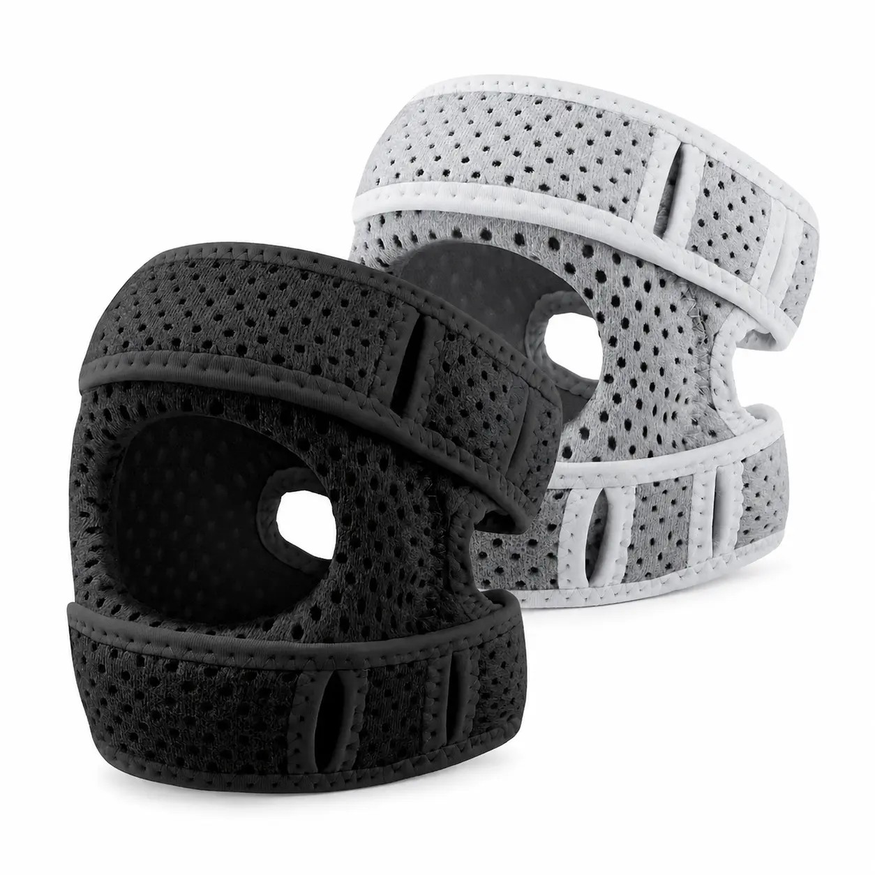 1Pcs/2Pcs Adjustable Open Patella Knee Brace for Knee Pain Relief, Compression Knee Support Brace with Breathable Mesh, Knee Stabilizer for Running, Workout, Gym, Basketball, Hiking, Arthritis, Men Women