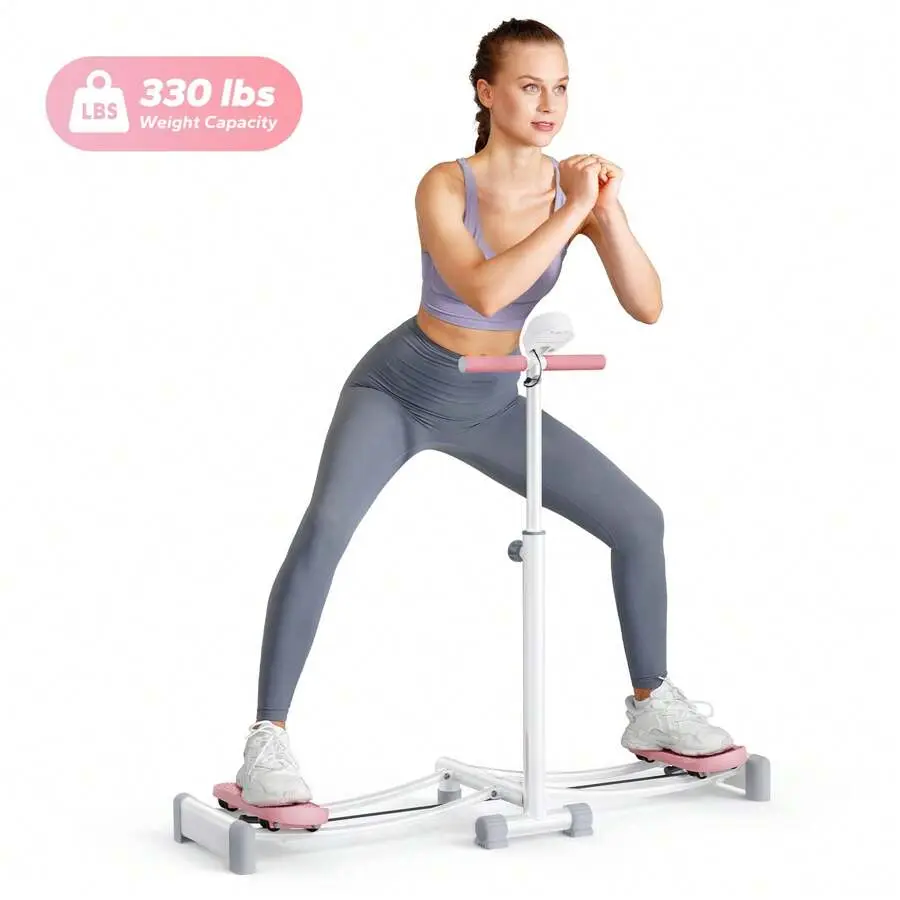 ABS Ski Machine, Foldable Full Body Workout Trainer for Home Gym, Adjustable Height with LCD Display, Simulates Skiing for a Toned Physique, Safe & Quiet Operation