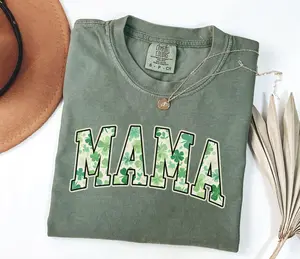 Comfort Colors St. Patricks Day Mama Shirt,Mama T-shirt,Shamrock Mama Shirt,Mama Gift,St Patricks Mama Outfit,St Patricks Day Shirt For Mom