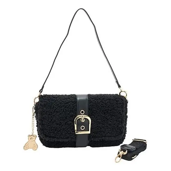 BEARPAW® Faux Sherpa Bag with Detachable Crossbody Strap BEARPAW® Faux Sherpa Bag with Detachable Crossbody Strap