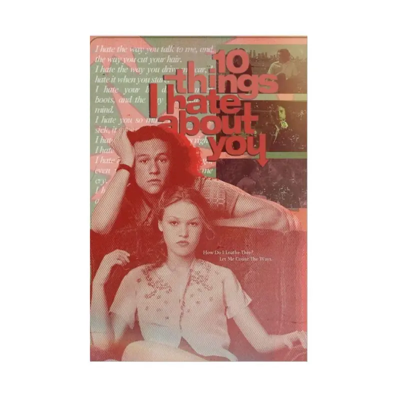 10 things I hate about you poster, 2000's Rom Com poster, Film Lover Poster, Movie Art, Unframed Wall Art, Bedroom Decor, Japanese Style Picture Image Prints Quotes Print