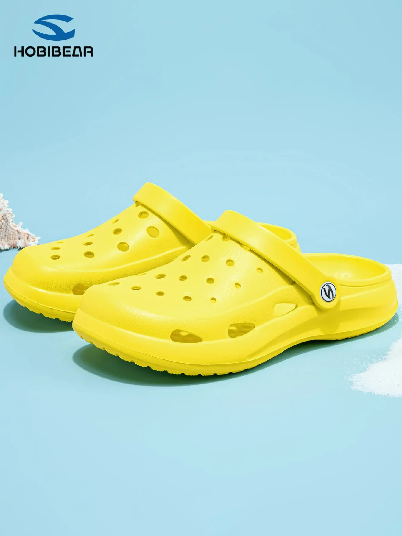 Hobibear Breathable Eva Adult Hole Shoes, Fashion Versatile Lightweight Outdoor Water Shoes, Beach Sandals for Men and Women, Lightweight Breathable Casual Beach Slippers, Beach Footwear, Beach Resort Slippers