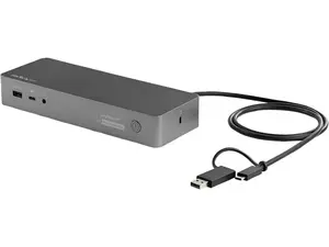 StarTech.com Black & Space Gray DK30C2DPEP Dual 4K Universal Laptop Docking Station - USB-C / USB 3.0 - 100W PD