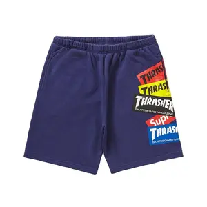 Supreme Men's Thrasher Multi Logo Sweatshort Washed Navy, from StockX