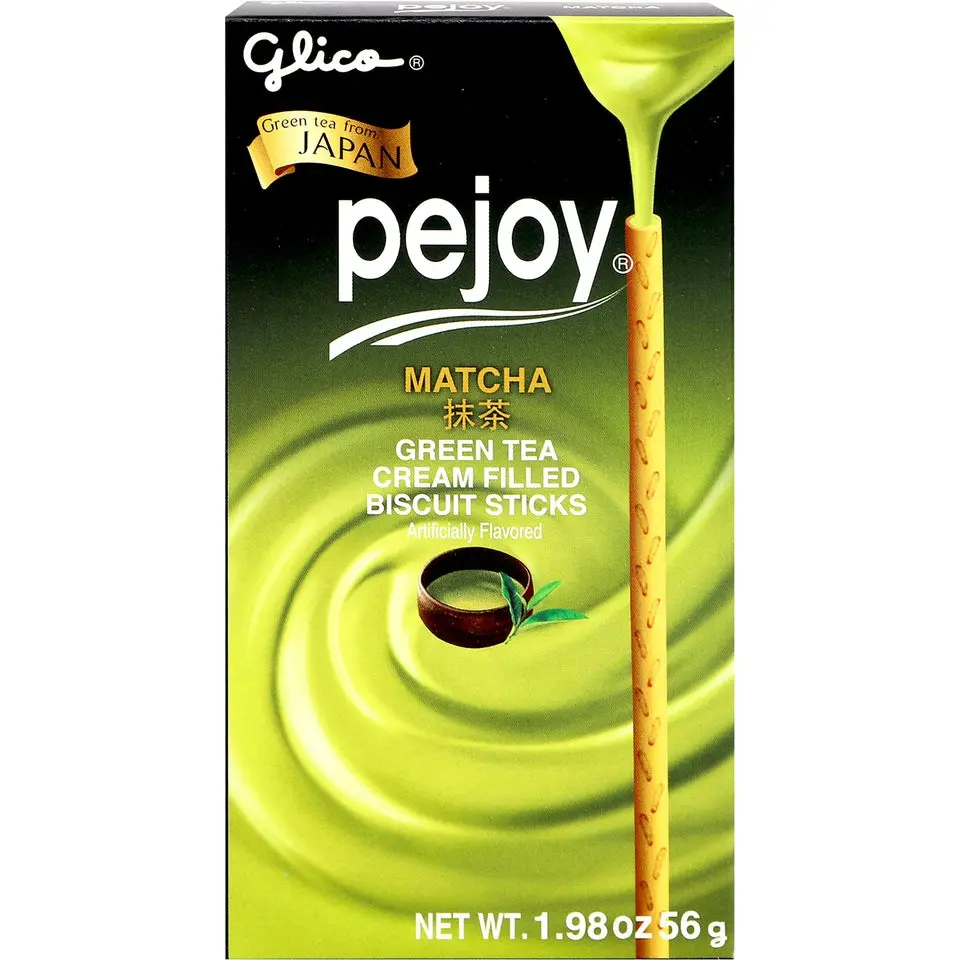Glico Pocky & Pejoy Biscuit Snack Collection (Pejoy Matcha / Pejoy Chocolate Cream Filled / Pocky Chocolate Cream Covered Biscuit Sticks) 1.98–2.47 oz