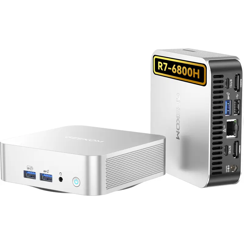 GEEKOM A6 MiniPC | AMD Ryzen 7 6800H, 32+1TB or 16+512GB NVMe SSD