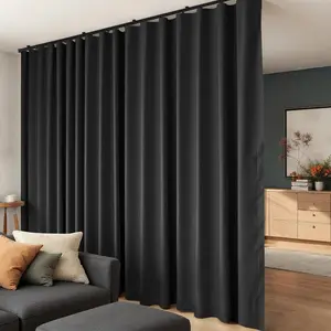 1PC Extra-Wide Room Divider Curtain, Blackout Curtain, Bedroom Curtain with Lift Hooks, Privacy Divider Panel, Suitable for Bedroom and Living Room Curtains (Curtain Panel Only, Without Track)