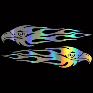 Reflective eagle flame decal, used to decorate motorcycles, cars and bicycles - safety reflective strips, enhancing visibility and aesthetics