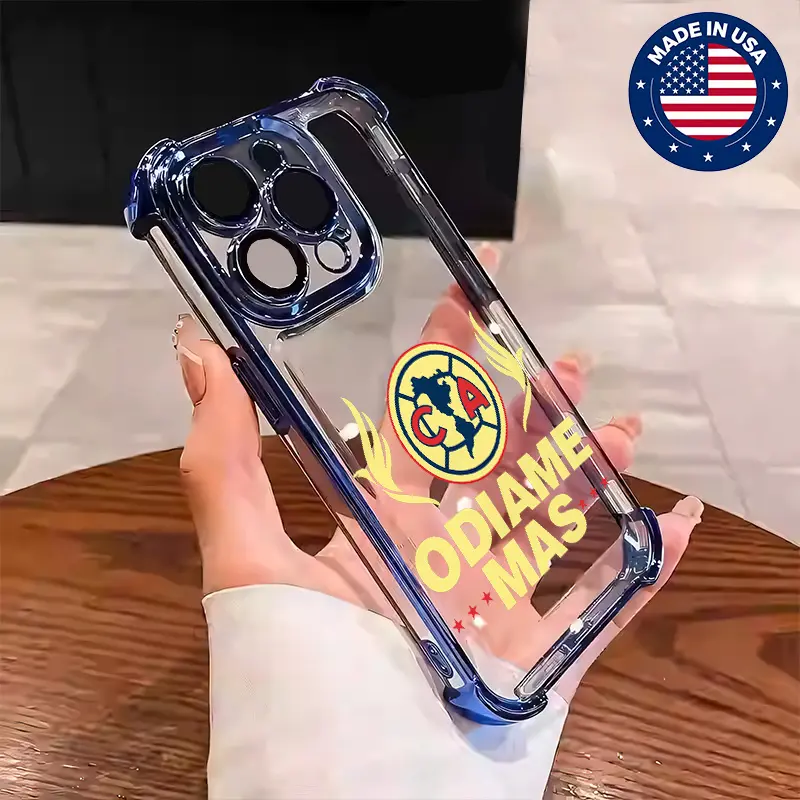 Club América Liga MX Aesthetic Vintage Custom Phone Case, Soft Silicone Shockproof TPU with Airbag Corners, Drop Protection, Anti-Scratch Cover for iPhone 12/13/14/15/16 Plus Pro Max