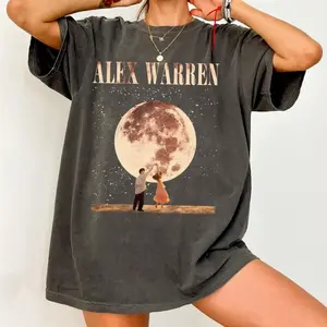 Vintage Alex Warren shirt, Alex Warren 2026 Tour T-Shirt, Alex Warren Music Vintage Shirt, Alex Warren Moon Shirt P9F