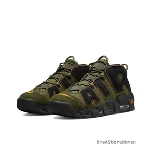 Air More Uptempo '96 Cargo Khaki & Alpha Orange — Stylish, Comfortable, Trendy, Versatile, Non-Slip Casual Sports Sneakers