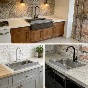 1PC Thickened Long Silicone Water Barrier Strip, Sink Edge Waterproof Board, Kitchen Countertop Splash Guard, Bathroom Faucet Protector