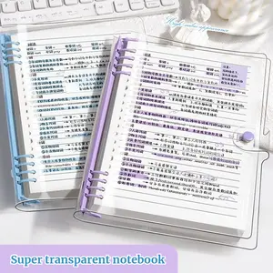 A5 Transparent Loose Leaf Notebook for Intensive Study, Detachable Ring System, Clear Cover, Ideal for Exam Preparation, Loose Leaf Pages, Loose Leaf Notepad