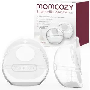 Momcozy Breast Milk Collector, Milk Collectors for Breastfeeding, Reusable Breast Milk Shells, Silicone Catcher with More Fit & Soft