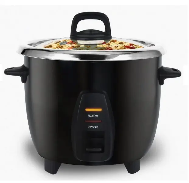 Elite Cuisine Deluxe 10-Cup Electric Rice Cooker, Stainless Steel