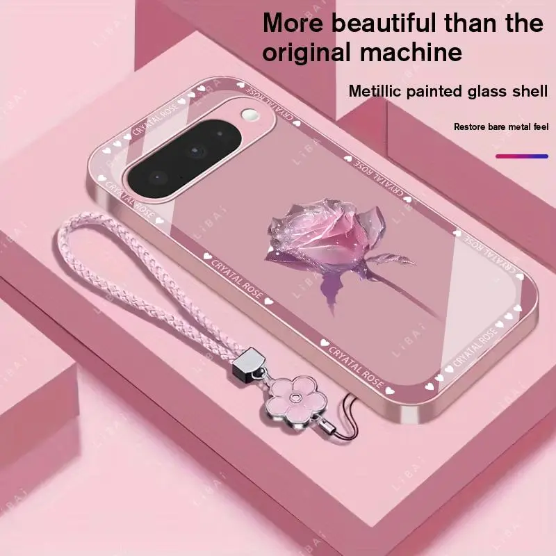 Suitable for [Google Pixel 10] Brand new premium phone case,  Free four-leaf clover lanyard，drop-proof and fingerprint-resistant，simple and elegant design，multiple colors available YM99