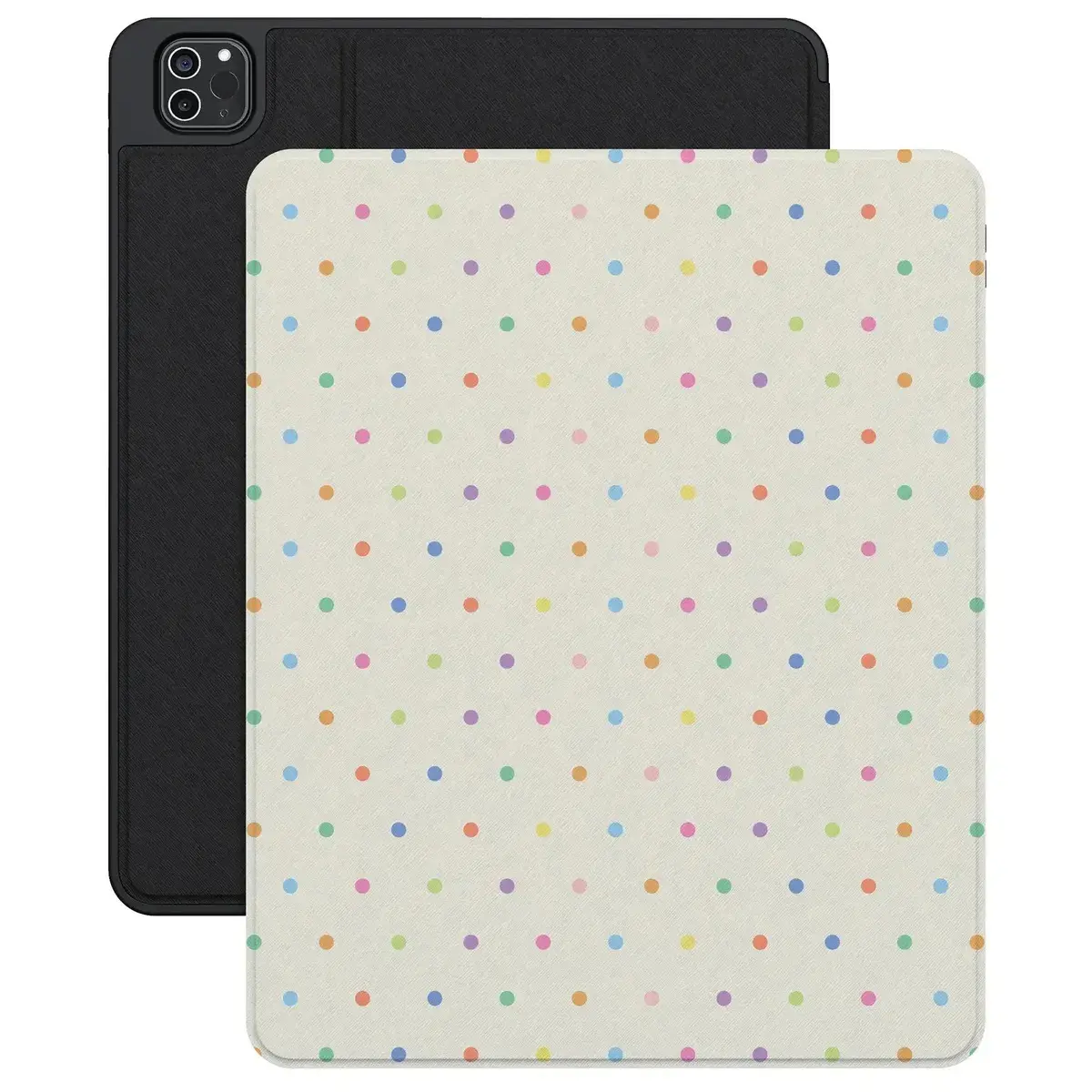 Casely Durable Protective Tablet Case for iPad 10.2″ (7th/8th/9th Gen) - Foldable On the Dot Rainbow Polka Dot Accessory