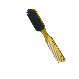 Golden Edge & Hairline Combo Brush – Smooth Edges, Baby Hair Styling, Precision Control & Sleek Hairline Tool (Elite Hair Care USA)
