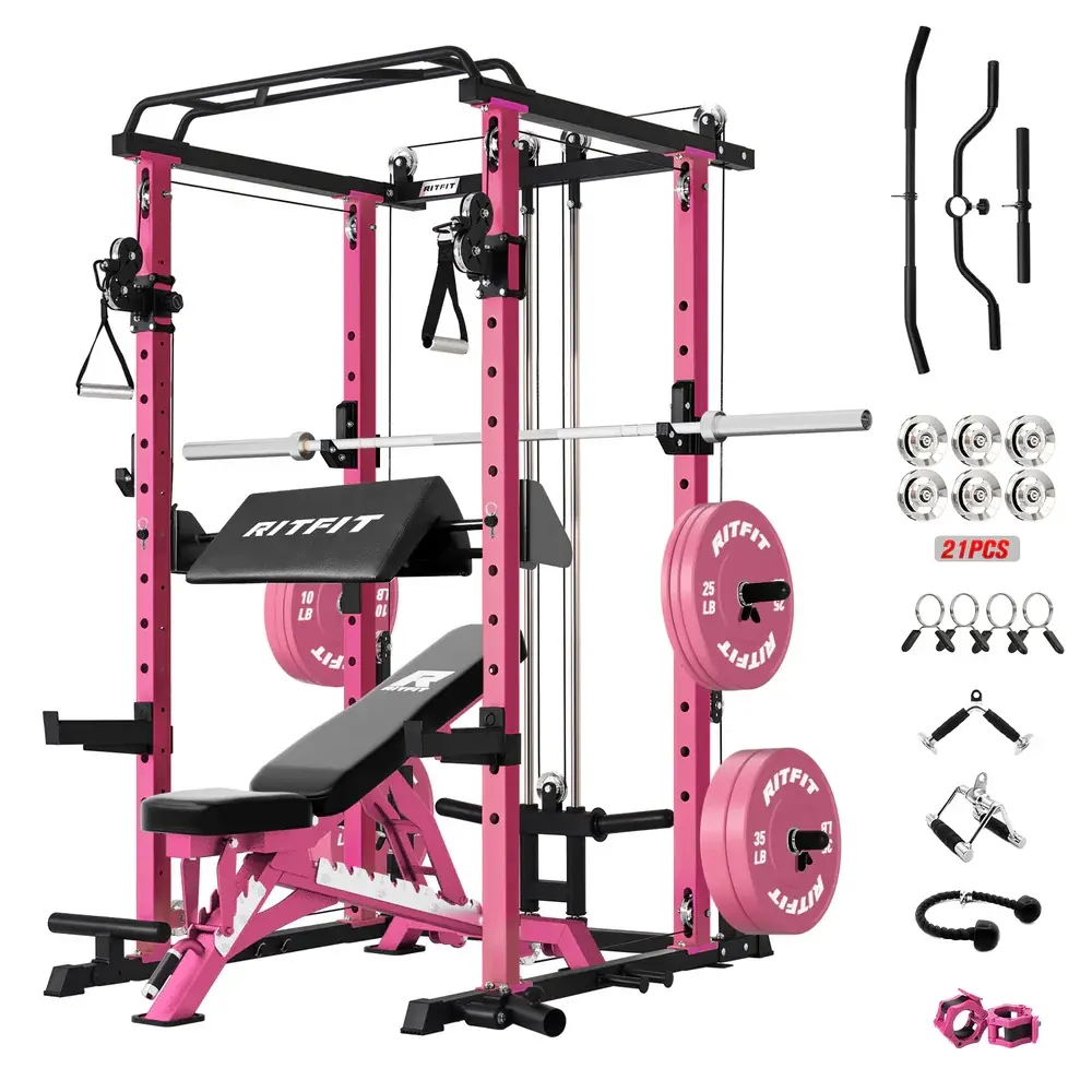 Pink Package(Pink Bench and 260lbs Plates)