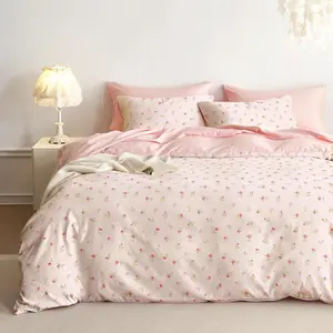 - Floral Comforter Set,  Cottagecore Aesthetic Cute Flower Rose  for Women Teen Girls, Soft Lightweight Dorm Beddg, 3 count, Dusty Pk, Tw/Tw XL Size