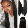 Headband Wig For Women Black Headband Wig Glueless Heat Resistant Natutal Looking Snug Fit Synthetic Smooth Wig For Daily Party Use Heat Resistant Wigs
