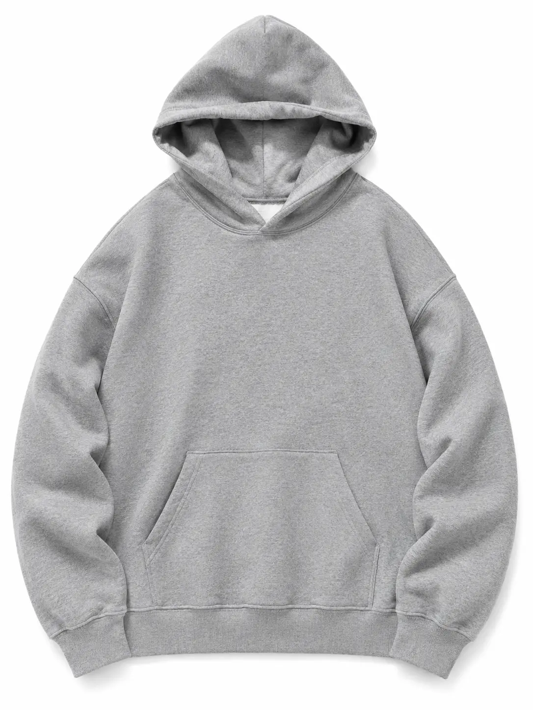 Deep Gray Menswear Hoodie - Longsleeves Fleece Cotton Pullover, Drawstring Hood, Loose Casual Tops with Pockets, Halloween Apparel for Men and Women, Easter, Medium Length, Cold Wash, All Seasons