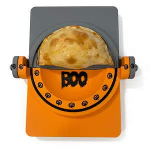 Halloween Empanada Maker Press – BOO Edition | Pumpkin Crimp Empanada Mold | Dumpling & Samosa Maker | Made in USA (5.5 / 6 / 6.5 / 7 inch)