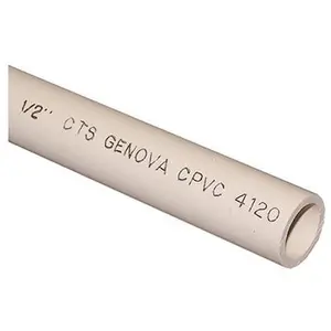 212 MAIN ASTM Certified Solid Wall CPVC Water Pipe, 0.5 in. x 5 ft., Hot Water Use Pipe (Genova Products 50025)