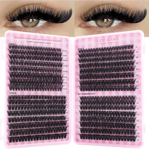 50D+80D+60D eyelash set, 640PCS large-capacity eyelash, soft and easy to wear, and a variety of styles to combine DIY single eyelash. False eyelash beginners live at home or go out for daily life & dating & party.