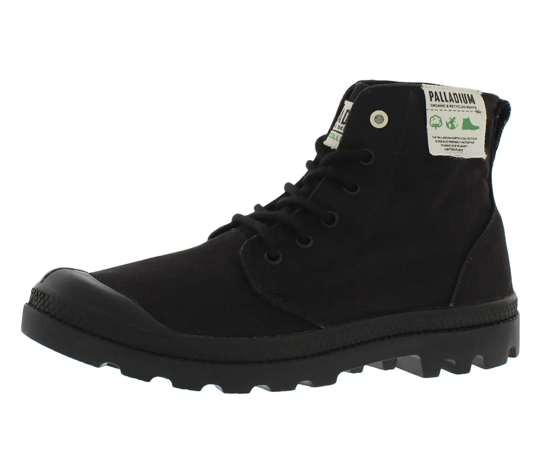 Palladium Men's Pampa Hi Organic Canvas High-Top Lace-Up Boots, Casual Outdoor Walking Shoes, Fabric Footwear