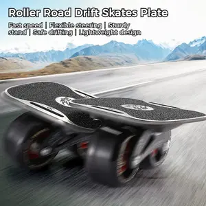 1 Set of High-Speed Roller Road Drift Skates - Portable, Split Design with Non-Slip Aluminum Alloy Board, Durable Steel Brackets, Widened PU Wheels & Smooth Bearings - Ideal for Beginners & Professionals, Red/Blue, Roller Skates