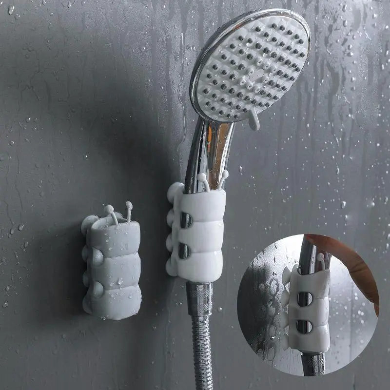 3 Pack Shower Head Suction Cup Holder Wall Mount Silicone Bracket Bathroom Accessories Hanger Storage Tool
