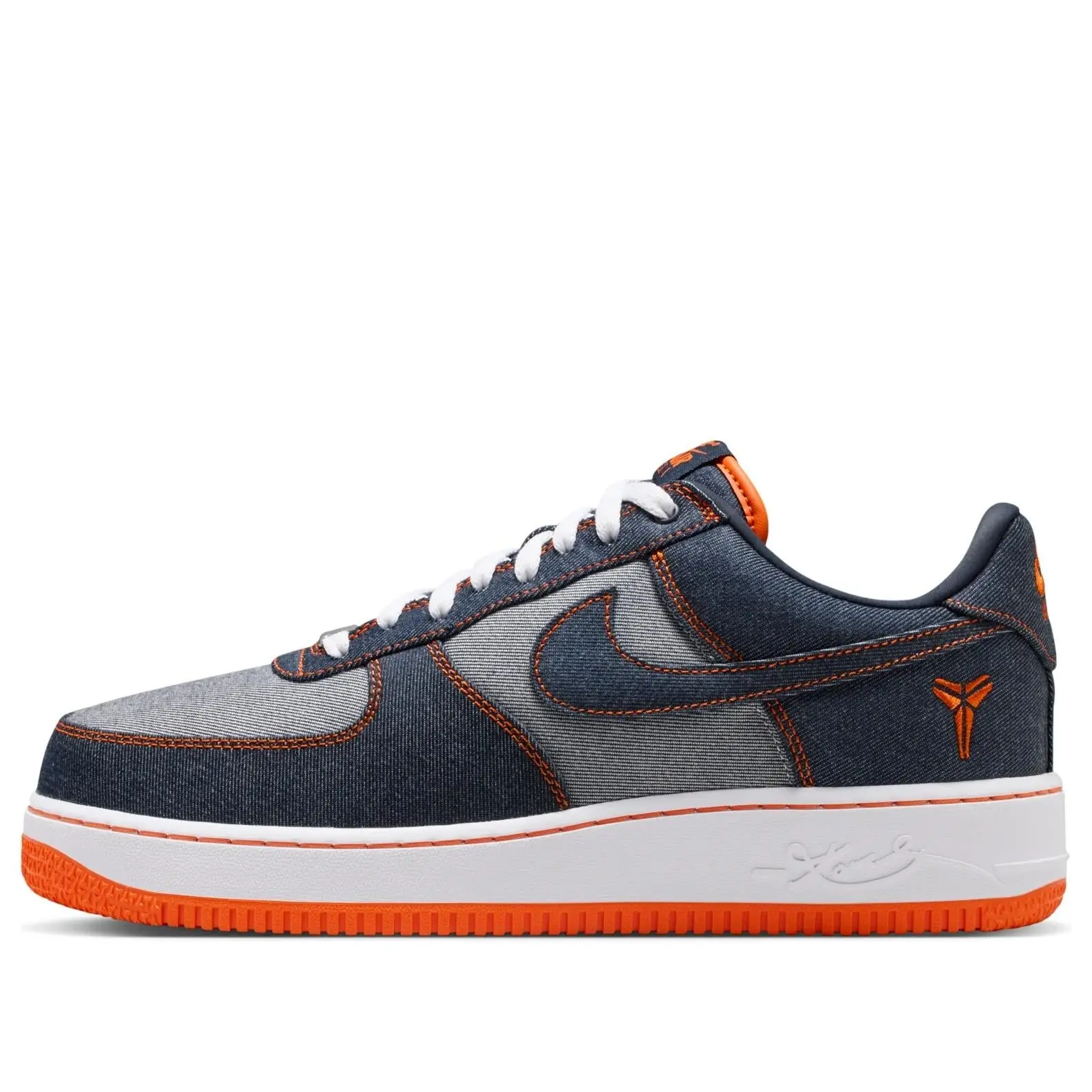 Nike Air Force 1 Low Protro  Kobe Bryant Denim Obsidian Safety Orange Men's IM1980-400 New Sneakers