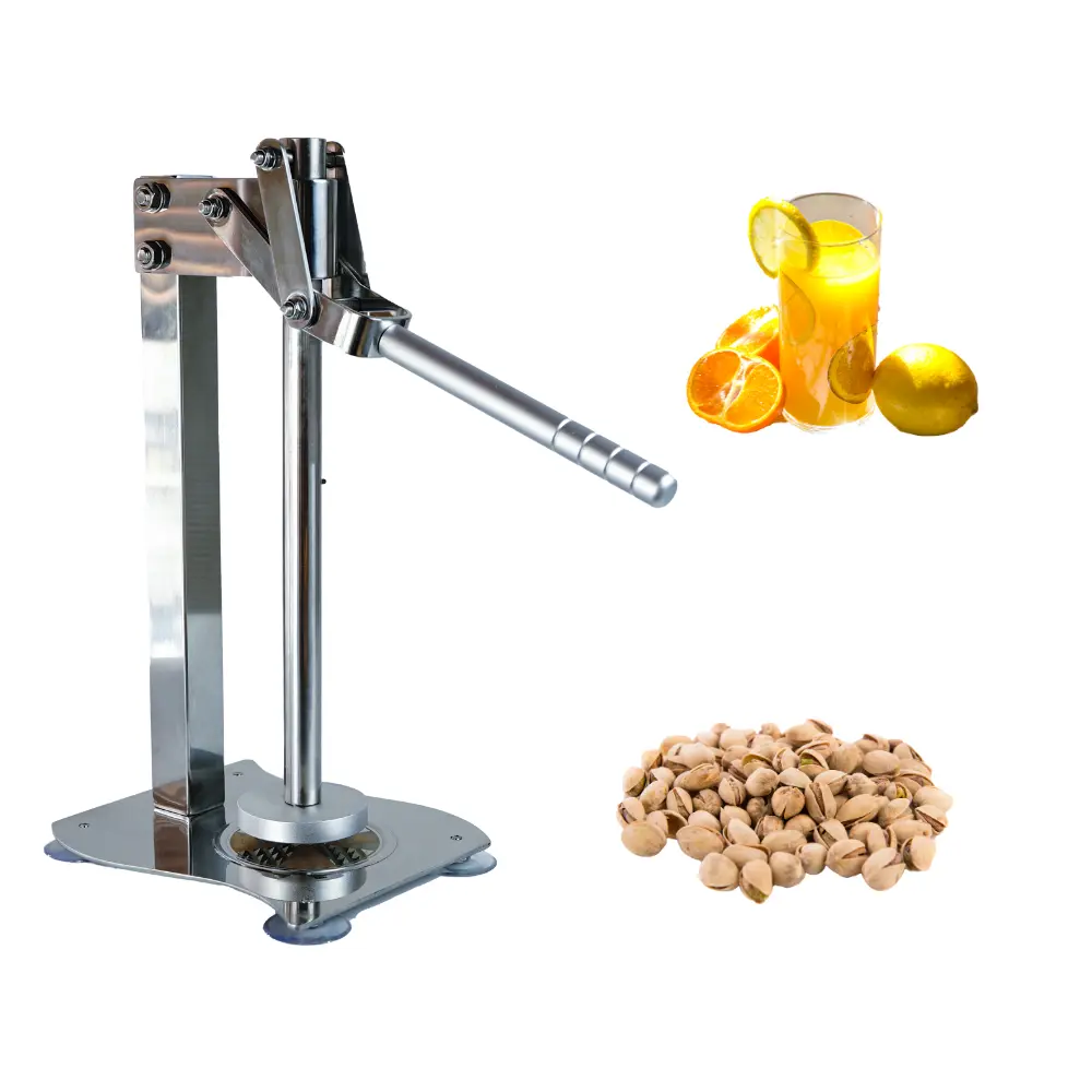 Stainless Steel Heavy Duty Citrus Juicer Hand Press - Rustproof Manual Fruit Squeezer, Battery-Free Portable Kitchen Utensil with Fruit+Nut Versatility