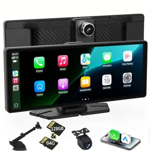 10.26 Inch 4K 128GB/64GB Ultra HD Car Stereo with Wireless Carplay screen, 64GB/128GB, Carplay Radio touchScreen, Car Video Players for any car