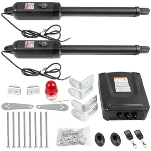 VEVOR  Dual Swing Gate Opener Heavy Duty Automatic Gate Opener Up to 660lbs & 18ft Long Gate AC Powered 50W Automatic Gate Openers with Remote Complete Kit Push/Pull-to-Open Dual Gate Opener 16mm/s