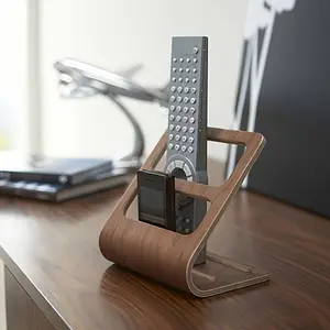 Wooden Desktop Organizer for Living Room, Multifunctional Remote Control Holder, Home Storage Accessories, Elegant Wooden Design
