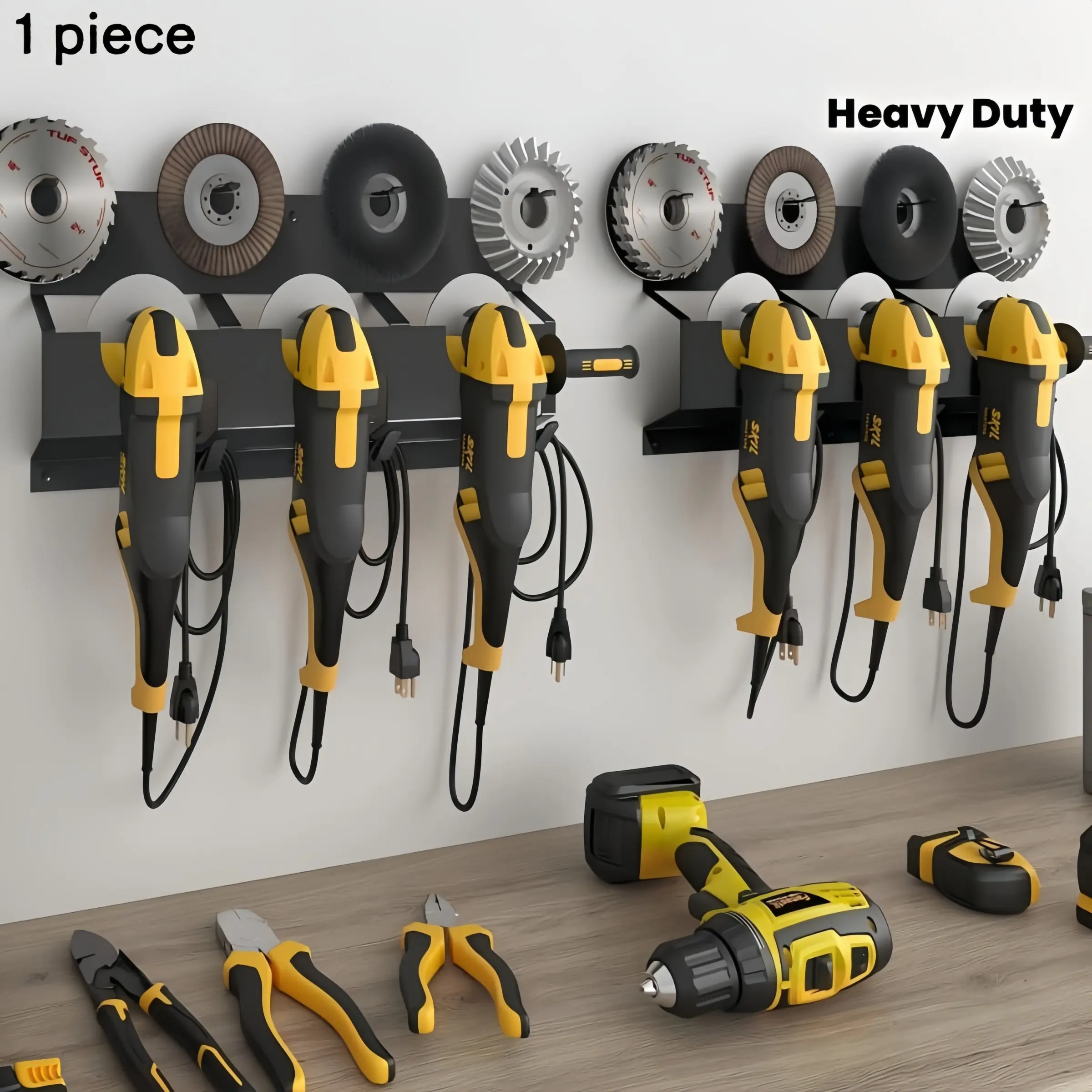 wall-mounted multifunctional metal tool storage rack Heavy Duty-suitable for storing dehydrators, knives, polishers and other tools in garages and workshops Garage Tool Organizer Wall Mount Garage Tool Organiser