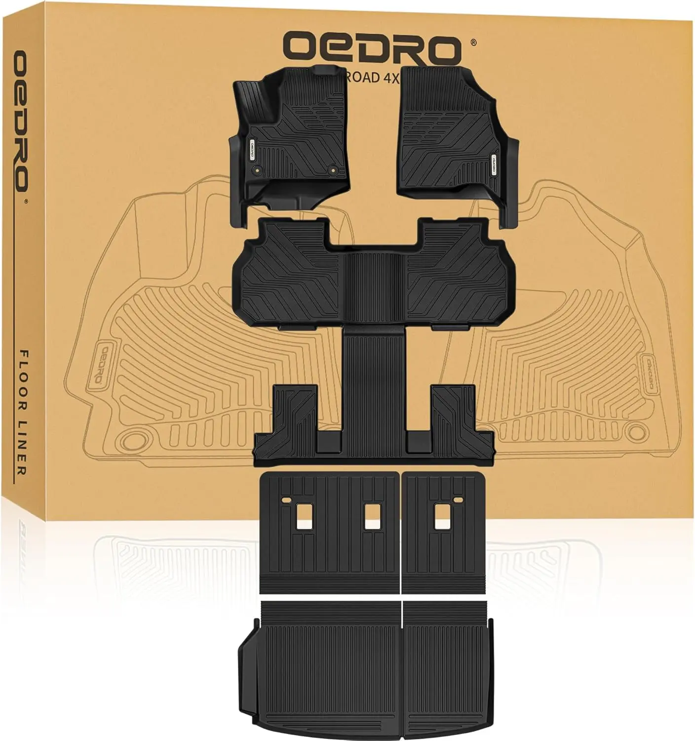 OEDRO TPE Floor Mats fits 2024 Chevrolet Traverse LT 7 seats, All Weather, Waterproof OEDRO TPE Floor Mats fits 2024 Chevrolet Traverse LT 7 seats, All Weather, Waterproof