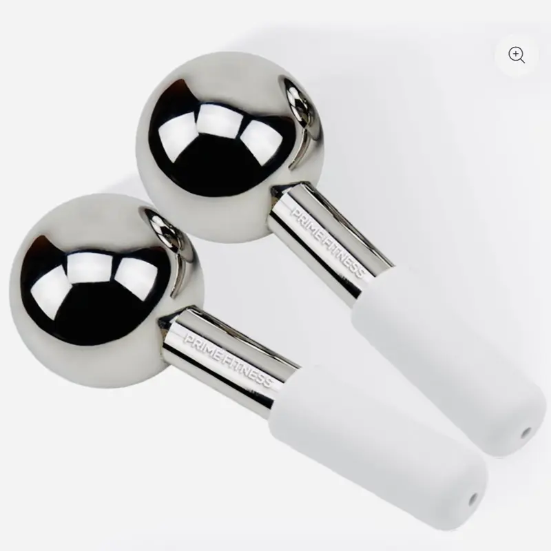 modal Ice Globes for Facials | Unbreakable Steel Cooling Roller | Cryo Sticks for Face | Massager for Face Neck &amp; Eyes | Skin Care for Dark Circles, Puffiness, Wrinkles, Collagen Production (White) Ice Globes for Facials | Unbreakable Steel Cooling Ro
