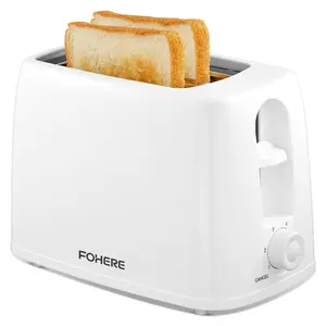 2 Slice Toaster, 700W Bread Toaster, with 6 Bread Shade Settings, Removable Crumb Tray, for Bread Waffle, Under Base Cord Storage