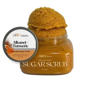 Foaming Sugar Scrub | Turmeric, Licorice and Alkanet sugar scrub | Skincare | Exfoliating Turmeric Body Care Exfoliate Gentle Cleanser Cleansing Glycerin Moisturize