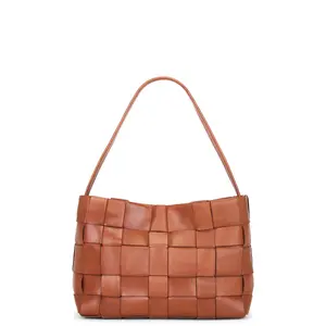 St. Agni Woven Mini Tote in Chestnut
