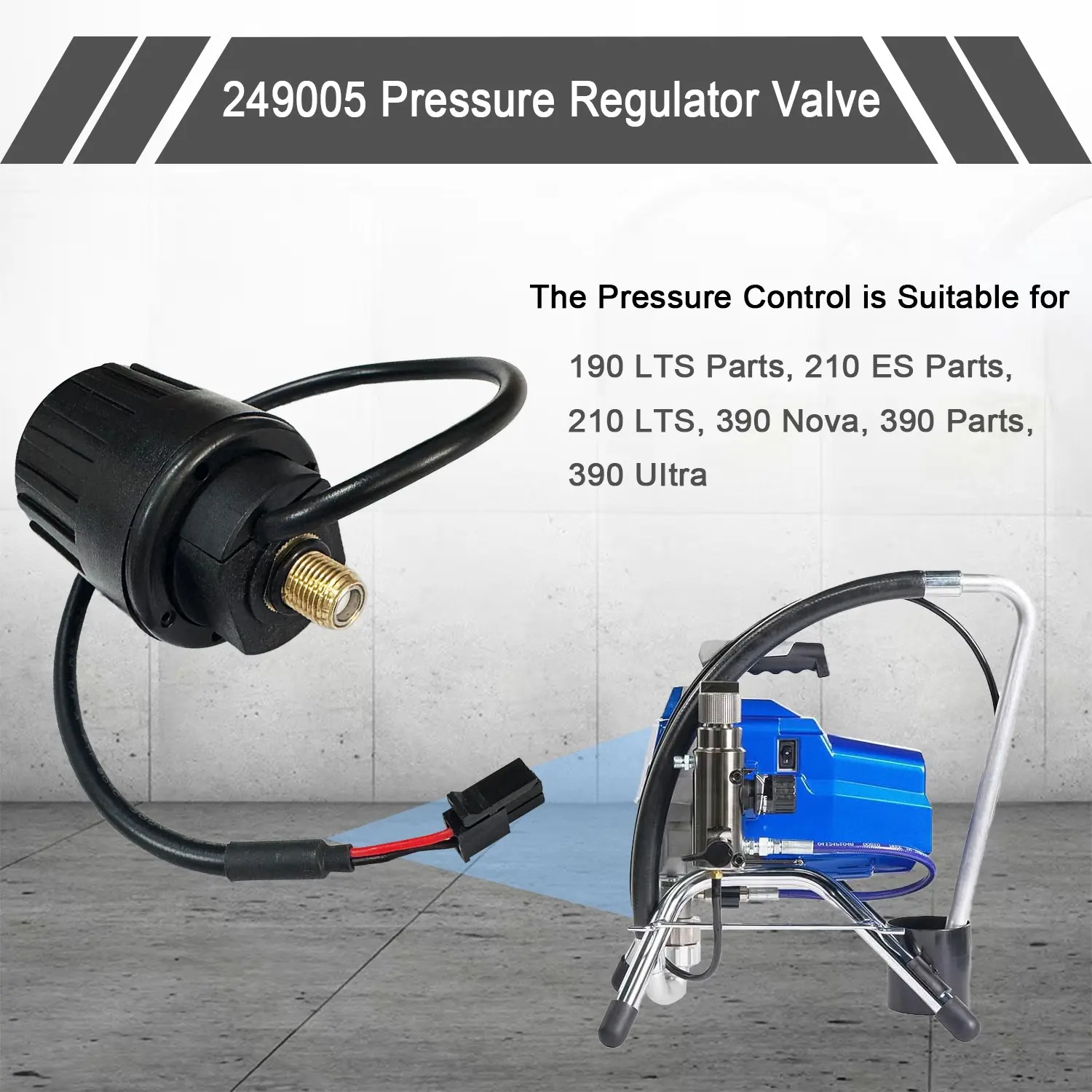 Pressure Control Regulating Valve Compatible with Graco 249005 Machine Spare Parts for 390 Machine 1Pack Reliability