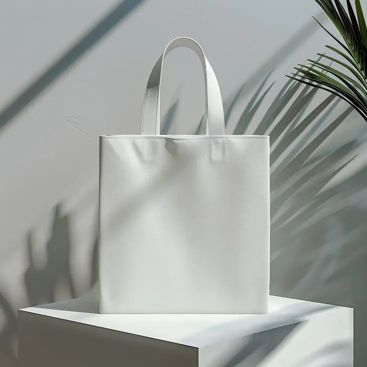 Minimalist White  Bag for Women, Large Capacity Everyday Shoulder Bag, Simple Aesthetic Carryall for Work, Shopping, Travel & Daily Use
