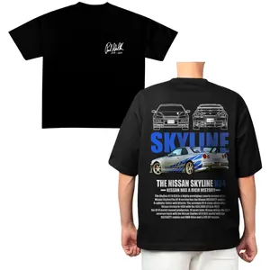 Camisa Personalizada Skyline R34 – Bryan do Velozes e Furiosos , Classic Sports Car Design, Casual Wear for Racing Fans, Sizes S-5XL, High-Performance Fashion, Short Sleeve Crew Neck T-Shirt, Unisex Cotton T-Shirt, Menswear, Womenswear